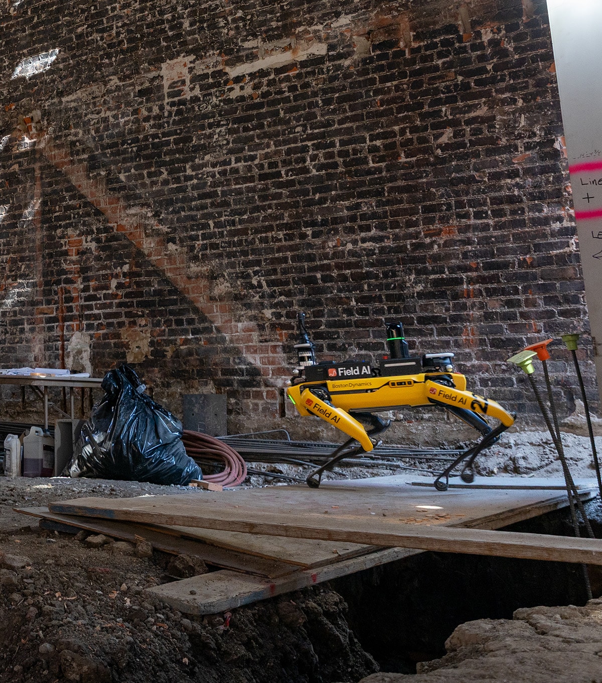 Spot navigates a difficult construction environment