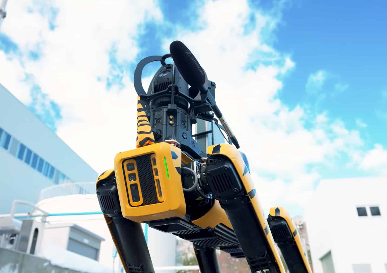 Spot conducts inspections outside at a power plant