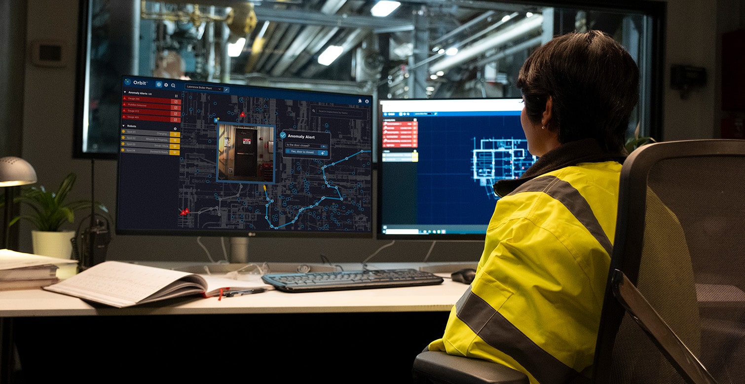 An operator reviews a security alert using Orbit